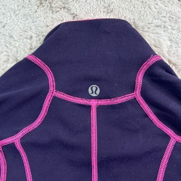 Lululemon Womens Size 4 Reversible Run U Turn Pullover 1/2 Zip Jacket Pink Purpl - Picture 4 of 12